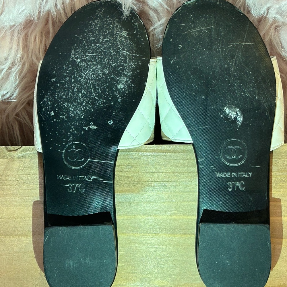 Black and White CHANEL Mules - Picture 7 of 8